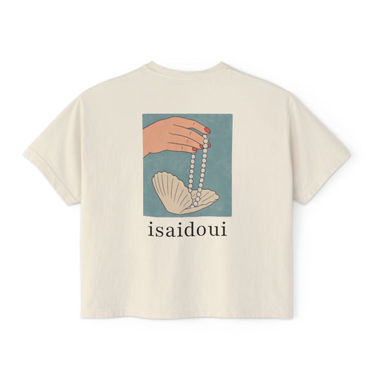 Pearls & Palms Boxy Tee – by isaidoui