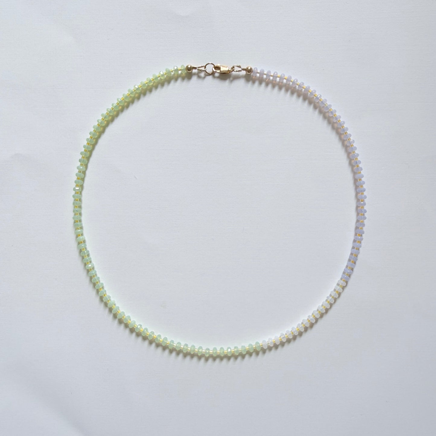 Pearl necklace on a white background