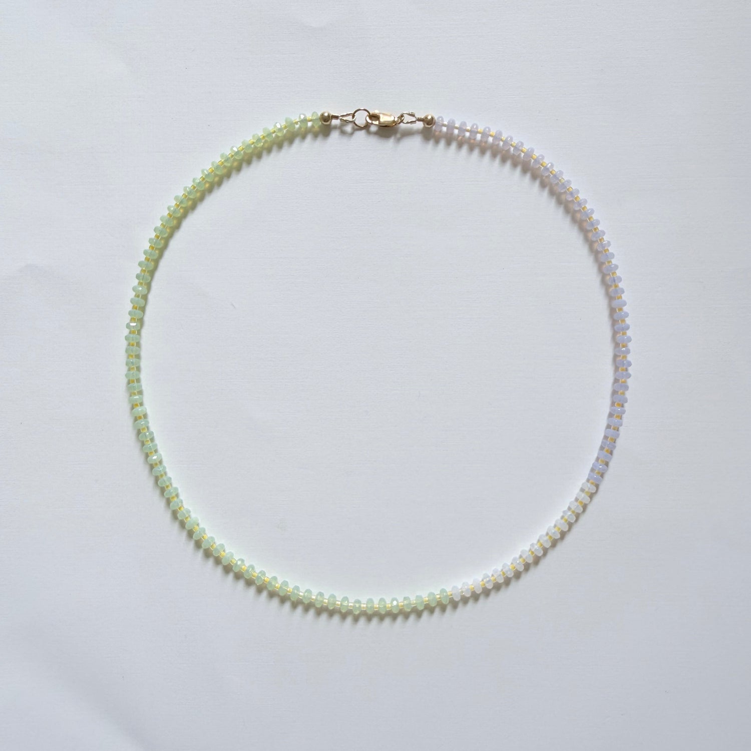 Pearl necklace on a white background